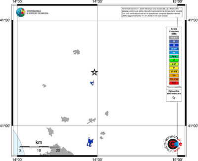 Mappa EMS - territori località