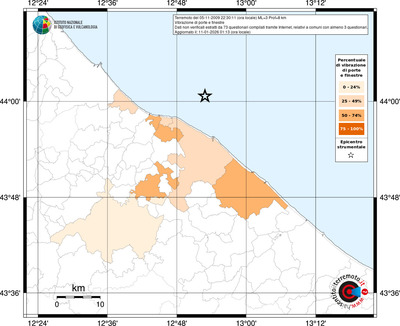 Mappa territorio comunale con almeno 3 questionari