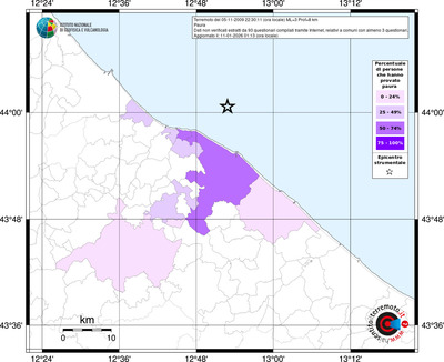 Mappa territorio comunale con almeno 3 questionari