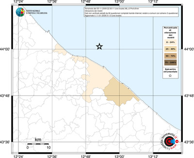 Mappa territorio comunale con almeno 3 questionari