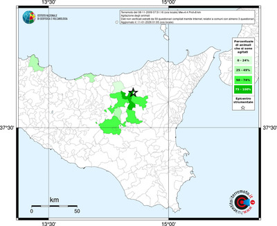 Mappa territorio comunale con almeno 3 questionari