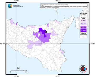 Mappa territorio comunale con almeno 3 questionari