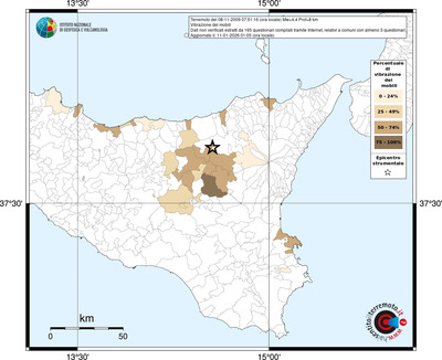 Mappa territorio comunale con almeno 3 questionari