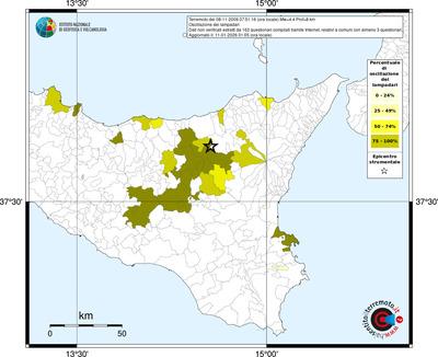 Mappa territorio comunale con almeno 3 questionari