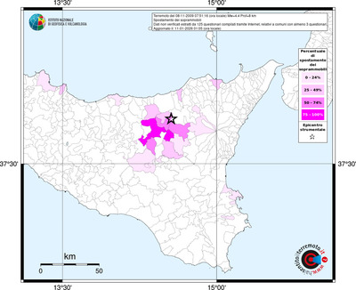 Mappa territorio comunale con almeno 3 questionari