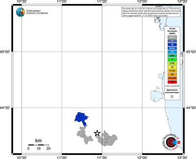 Mappa EMS - territori comuni