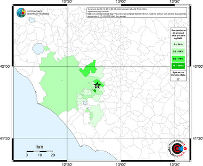 Mappa territorio comunale con almeno 3 questionari