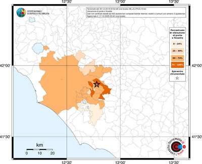 Mappa territorio comunale con almeno 3 questionari