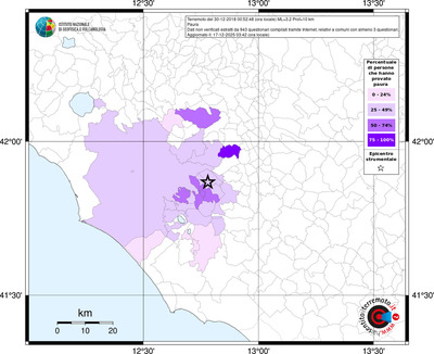 Mappa territorio comunale con almeno 3 questionari