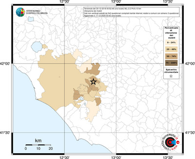 Mappa territorio comunale con almeno 3 questionari
