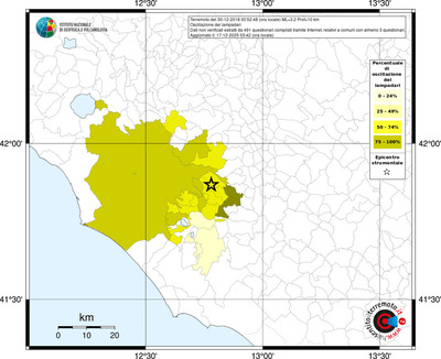 Mappa territorio comunale con almeno 3 questionari