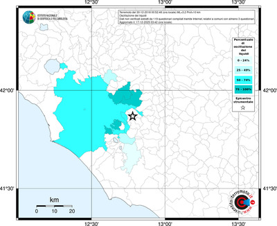 Mappa territorio comunale con almeno 3 questionari