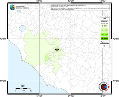 Mappa territorio comunale con almeno 3 questionari