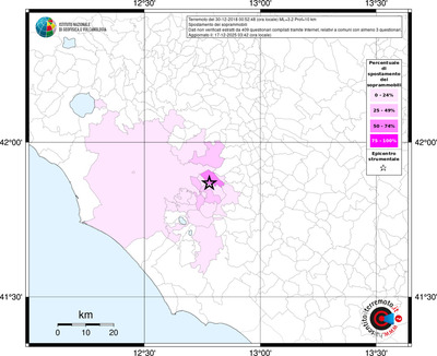 Mappa territorio comunale con almeno 3 questionari