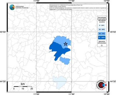 Mappa territorio comunale con almeno 3 questionari