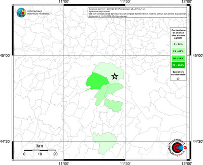 Mappa territorio comunale con almeno 3 questionari