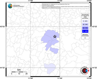 Mappa territorio comunale con almeno 3 questionari
