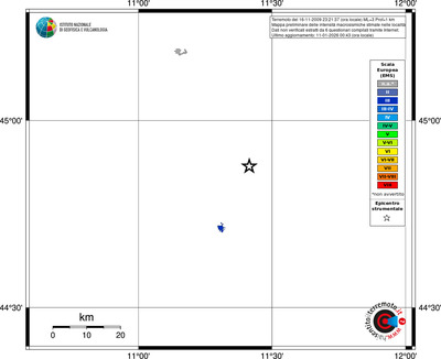 Mappa EMS - territori località