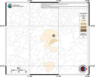 Mappa territorio comunale con almeno 3 questionari