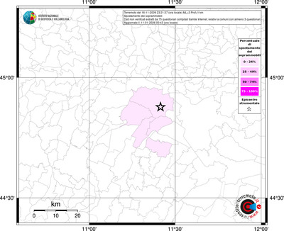 Mappa territorio comunale con almeno 3 questionari