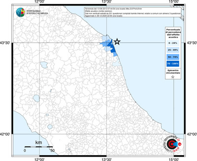 Mappa territorio comunale con almeno 3 questionari