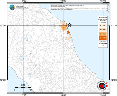 Mappa territorio comunale con almeno 3 questionari