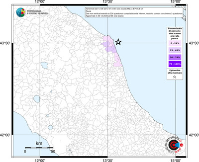 Mappa territorio comunale con almeno 3 questionari