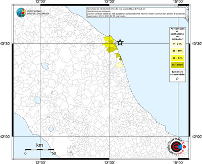 Mappa territorio comunale con almeno 3 questionari