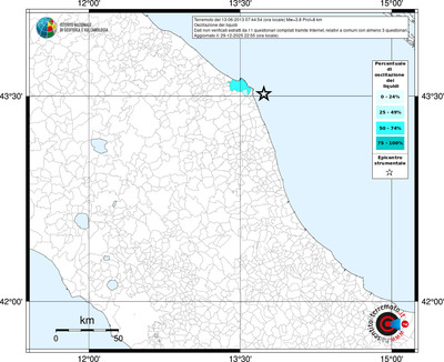 Mappa territorio comunale con almeno 3 questionari