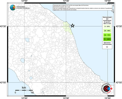 Mappa territorio comunale con almeno 3 questionari