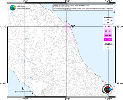 Mappa territorio comunale con almeno 3 questionari