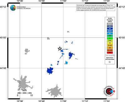 Mappa EMS - territori località