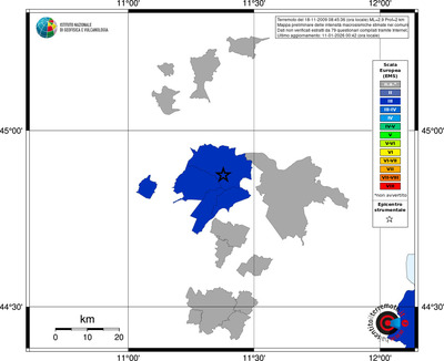 Mappa EMS - territori comuni