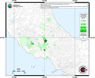 Mappa territorio comunale con almeno 3 questionari