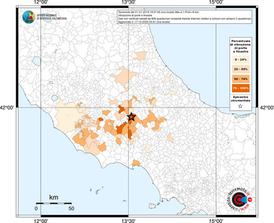 Mappa territorio comunale con almeno 3 questionari