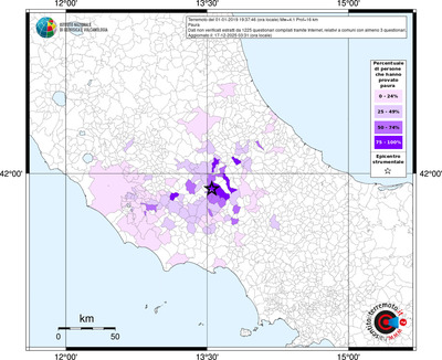 Mappa territorio comunale con almeno 3 questionari