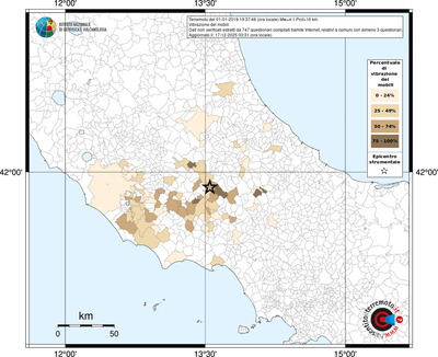 Mappa territorio comunale con almeno 3 questionari