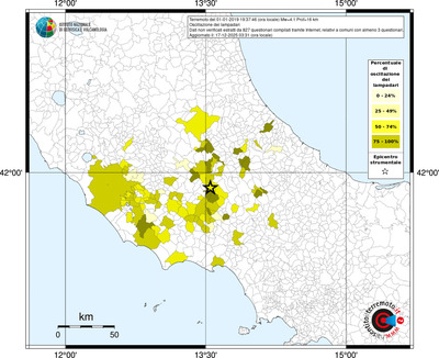 Mappa territorio comunale con almeno 3 questionari