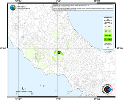 Mappa territorio comunale con almeno 3 questionari