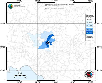 Mappa territorio comunale con almeno 3 questionari