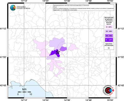 Mappa territorio comunale con almeno 3 questionari