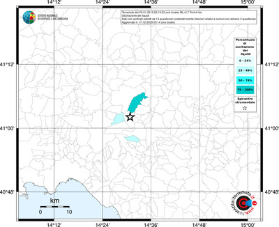 Mappa territorio comunale con almeno 3 questionari