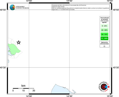 Mappa territorio comunale con almeno 3 questionari