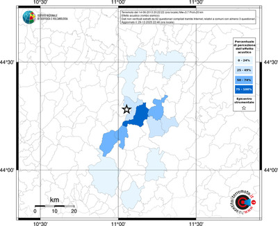 Mappa territorio comunale con almeno 3 questionari