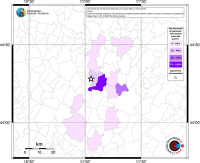 Mappa territorio comunale con almeno 3 questionari