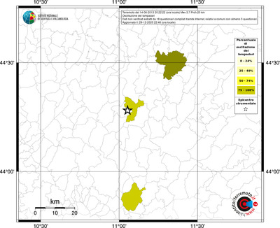 Mappa territorio comunale con almeno 3 questionari