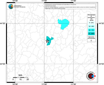 Mappa territorio comunale con almeno 3 questionari
