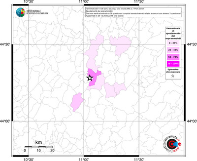 Mappa territorio comunale con almeno 3 questionari