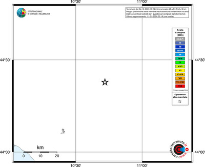 Mappa EMS - territori località