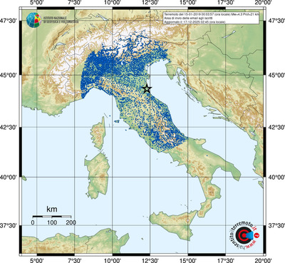 Area di invio delle email agli iscritti